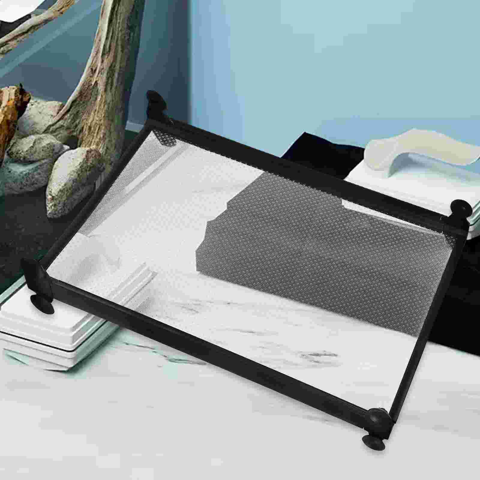 Aquarium Filter Fish Bowl Mini Divider with Suction Cup Tank Turtle Accessories