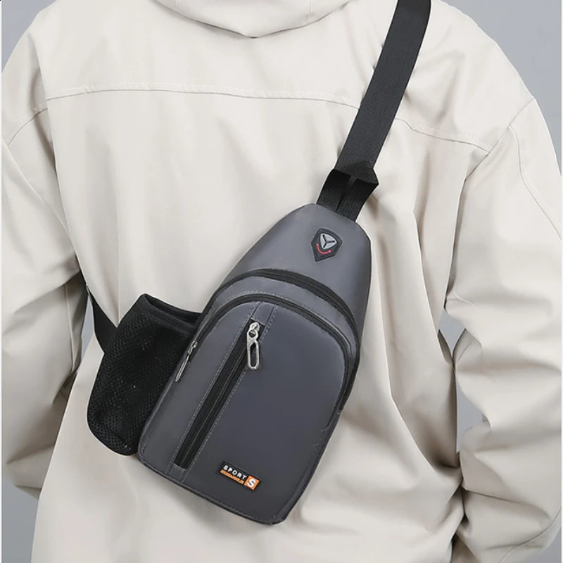 leisure chest bag travel cross body fashionable shoulder multifunctional large capacity mens and womens 250227