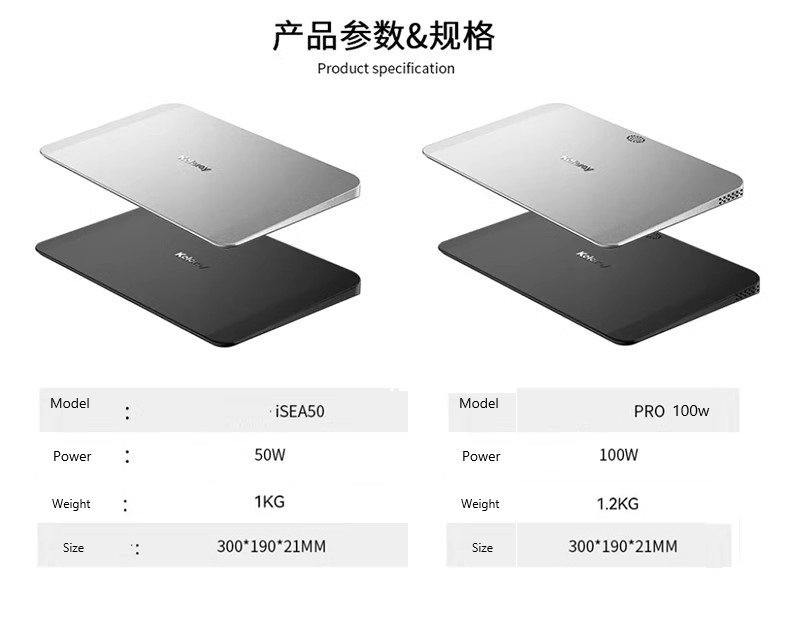 Keloray Marine Lamp ISEA50 50W 100W LED Aquarium Light Full Spectrum, Bluetooth App, Coral Reef Seawater aquarium light