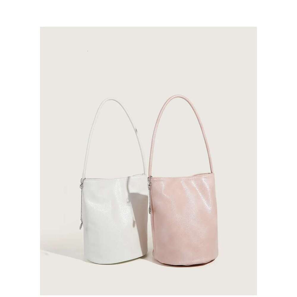 Pearl Pink Bucket Tobo Shoulder South Korea's Niche Mini Cyder Tote Commuter Everything Casual Small Bag