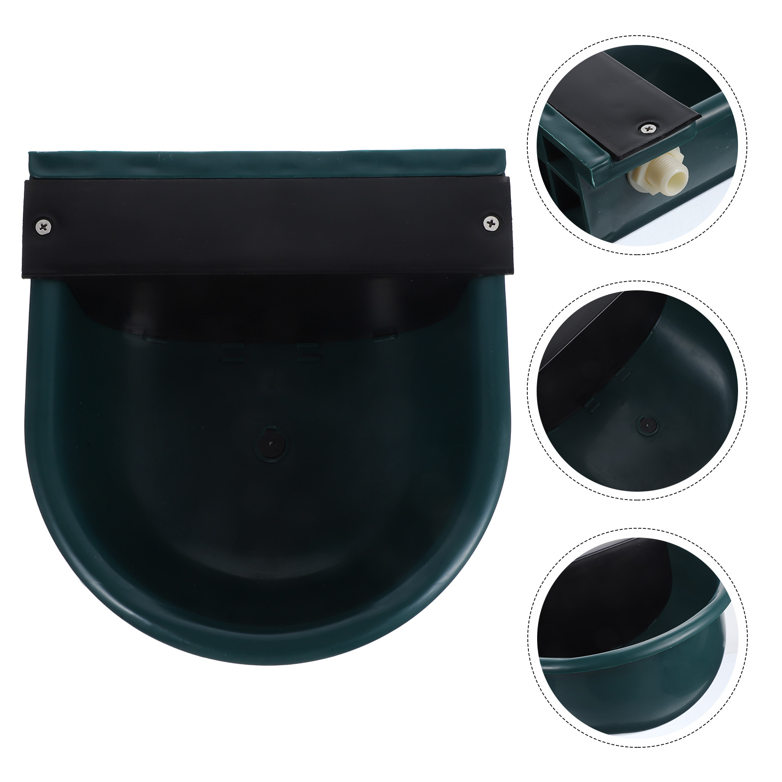 Horse and Cattle Drinker Water Bowl Automatic Dispenser Plastic Cap Feeder Goat Waterer Large Capacity