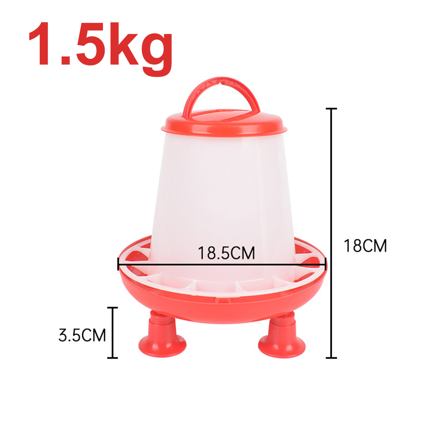 3L/1.5kg/3kg Poultry Drinking Feeding Bucket With Stander Feeder Drinker Chicken Coop Water Supply Quail Turkey Feeding Supplies