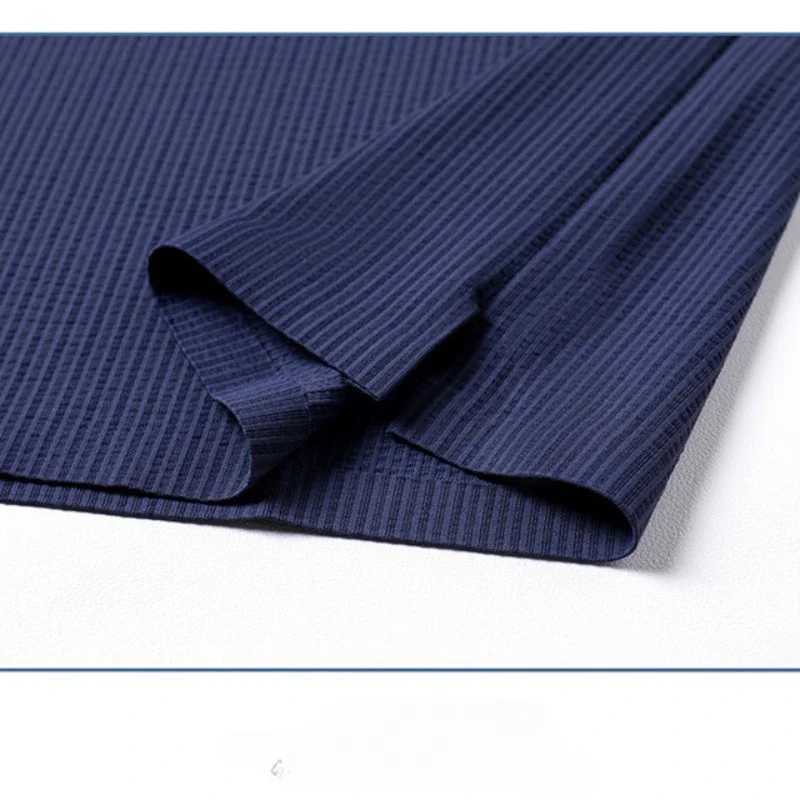 2024 Summer New Jinammonia Seersucker Seamless Adhesive Polo Shirt Business Casual T-shirt Youth PopularityT250225