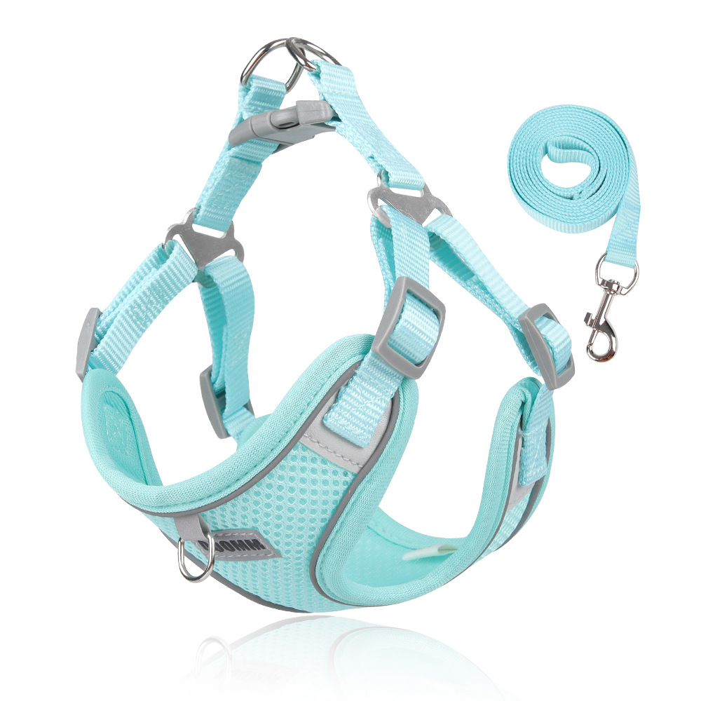 Pet chest harness Summer vest style breathable dog harness Breathable dog leash leash for dogs