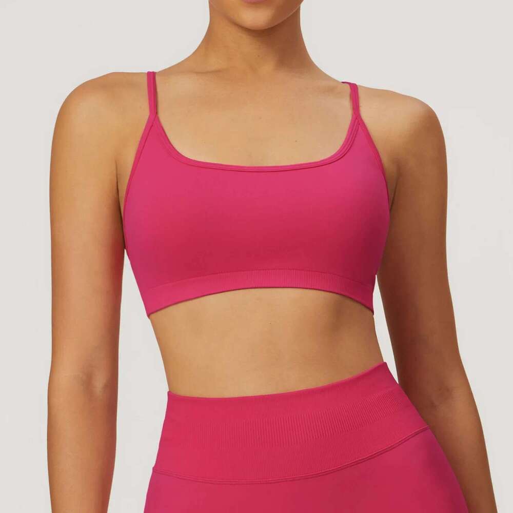 Cross Women Strap Yoga Bra High Support Impact Sports Underwear Running Workout Tank Top Fiess Padded Bralette Kl-My