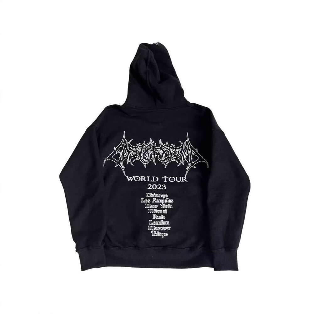 Y2K Dark Wind Creative Printed Design Rock Punk High Street Hoodie Long Sleeve Top