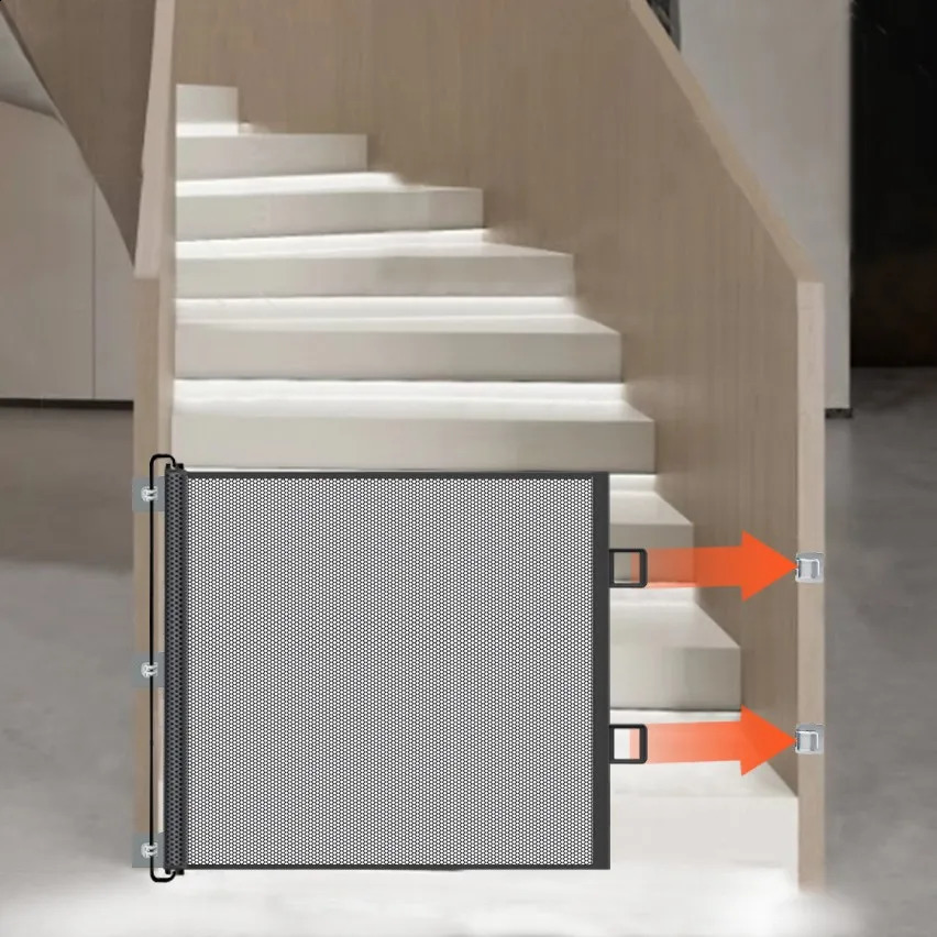 Cat Gate for Doorway Retractable Dog Gate Gates for Dogs Indoor Cat Safety Gate - No Jumping Over Pet Gate Cat Gate for H 250304