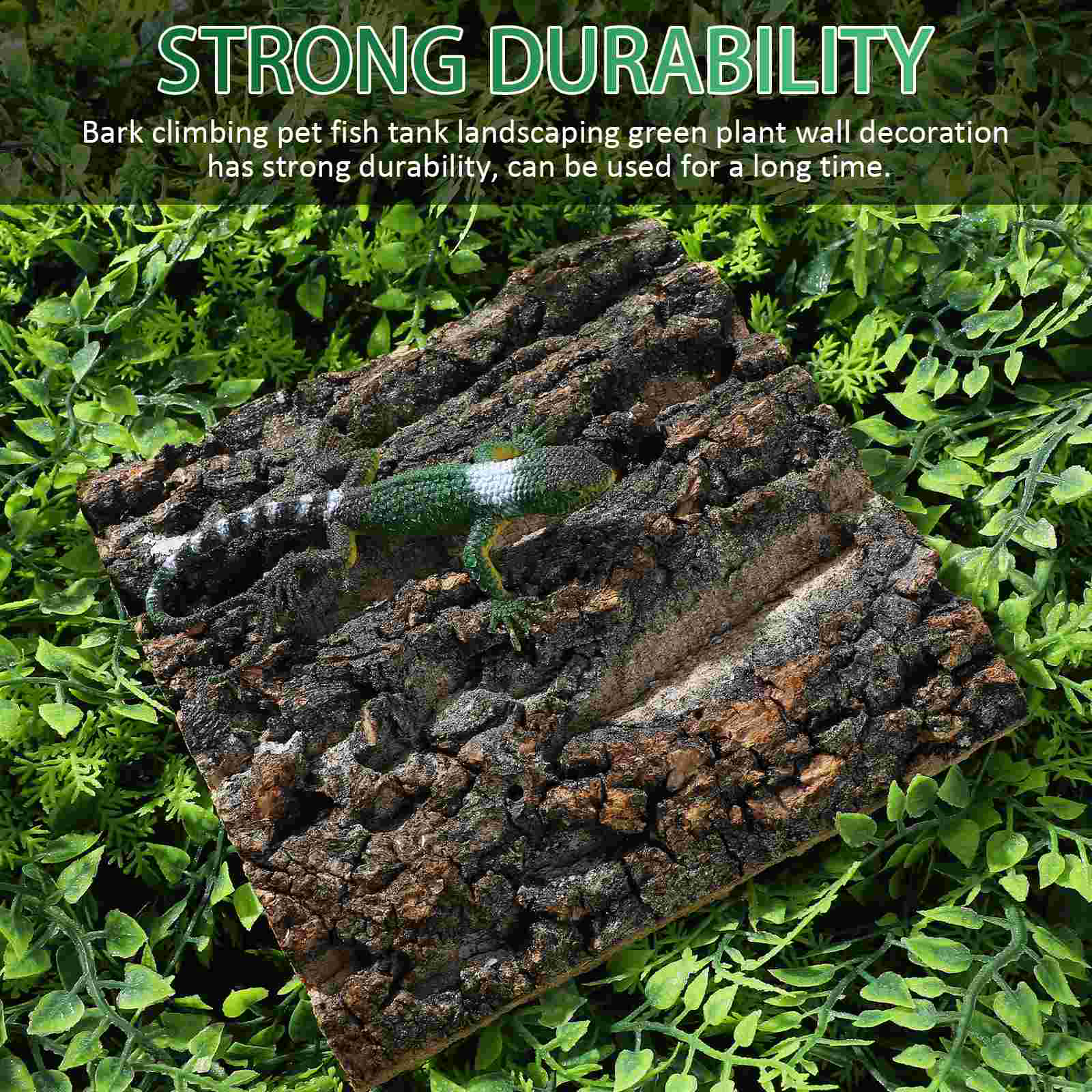 4 Pcs Fish Tank Decoration Natural Cork Bark Reptile Enclosure Background Terrarium Lizard Flats Bearded Dragon