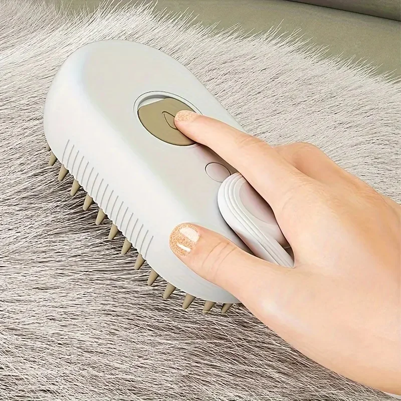 Cat、Dog、Pet Spray Massage Brush, One-Click Steam Spray, Foldable, Rotatable, Hair Combing, Bathing And Hair Removal Brush Comb