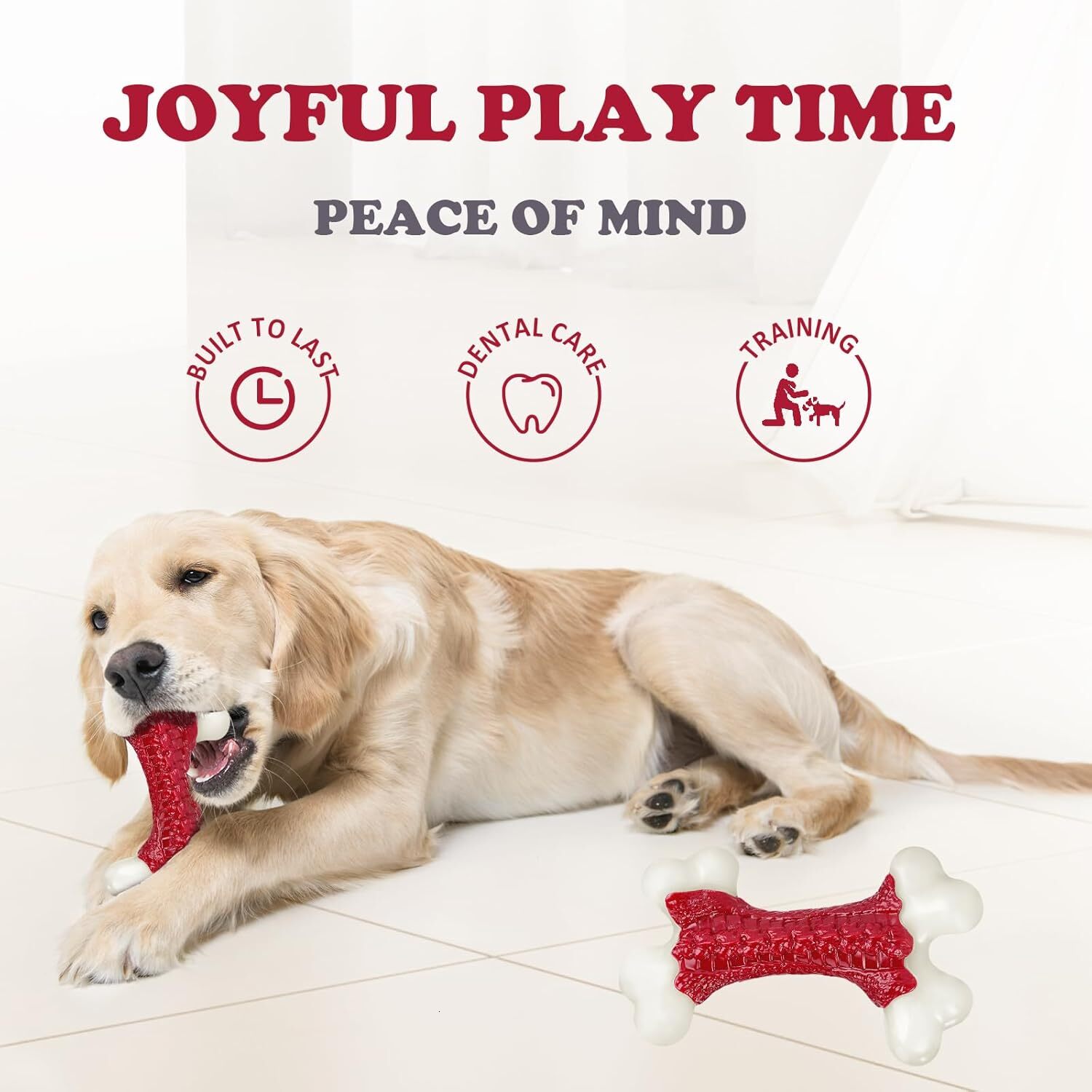 Kseroo Strong Dog Toy Large Dog Chewing Toy Bone Toy Nylon Dog Almost Unbreakable