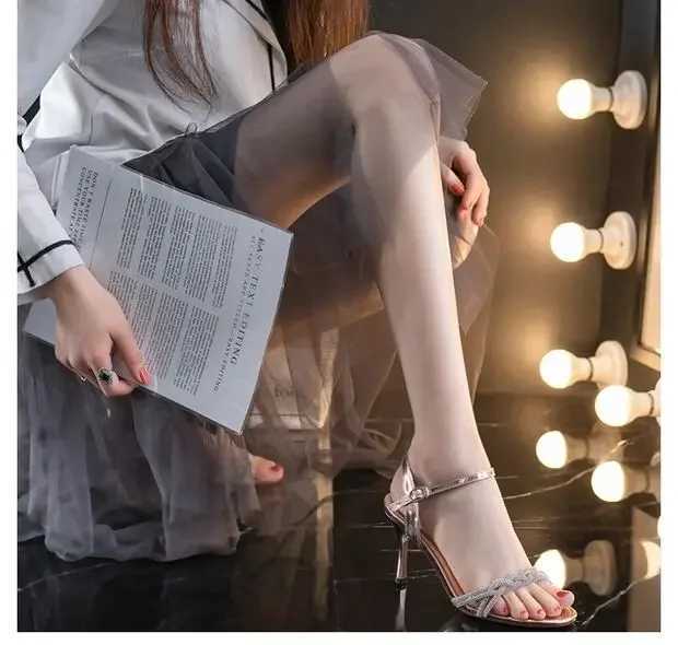 Woman High Heel Wedding Slides Summer Women Bling Slippers Female Cute Crystal Flip Flop Sandal Fi Sexy Outdoor Party ShoesXJ2500305