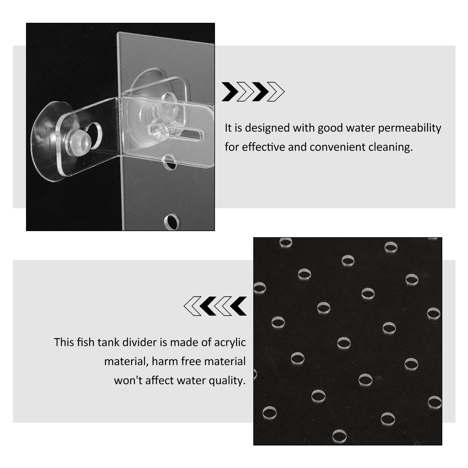 Fish Tank Isolation Board Water Case Divide Aquarium Divider Splitter Transparent Acrylic Supplies Dividing Net