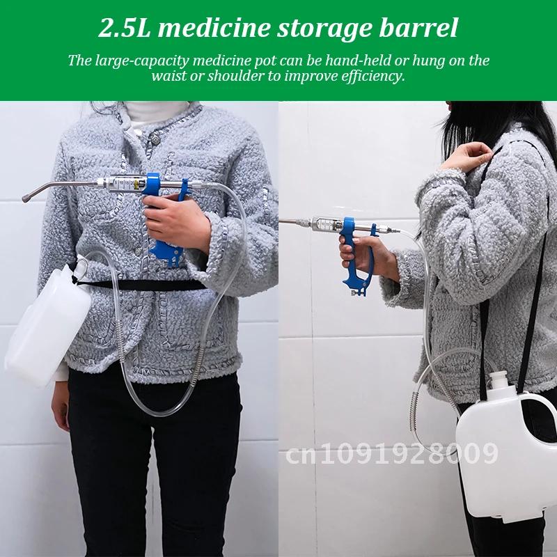 5/10/20/30ml Animal Veterinary Continuous Pot Device Automatic Vaccine Drug With Pig Cattle Gun Goat Drench Injection Dosing for