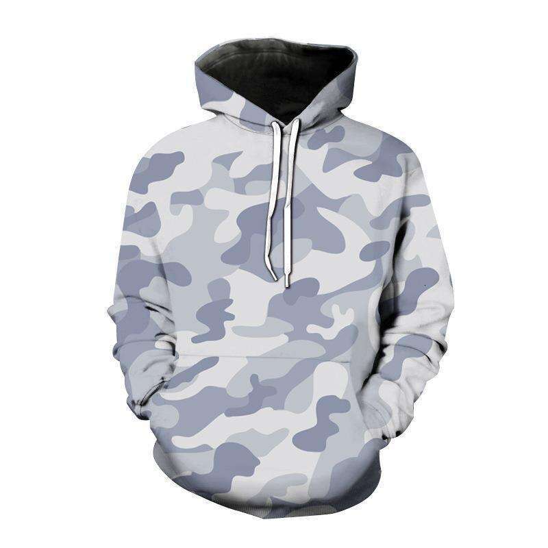 Hooded colorful camouflage suit with 3D digital printing men's hoodie