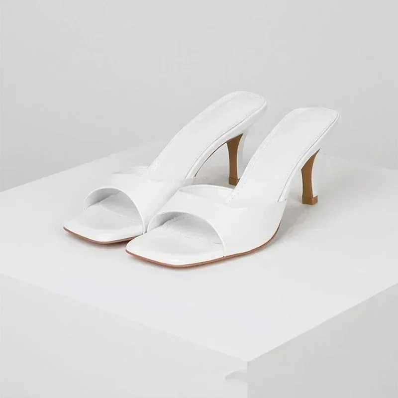 Summer Wens Sandals 2025 Fi Square Toe Wens Slippers Open Toe Luxury Outdoor Slippers Simple Casual Pr High H Y250304