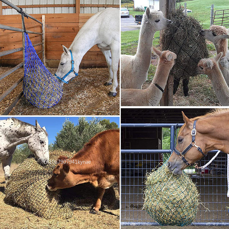 Hay Net for Horses,Slow Feed Hay Bag for Horses Goat Sheep,Hanging Hay Feeder Bag for Horses Stable Stall Paddock Rest Toy