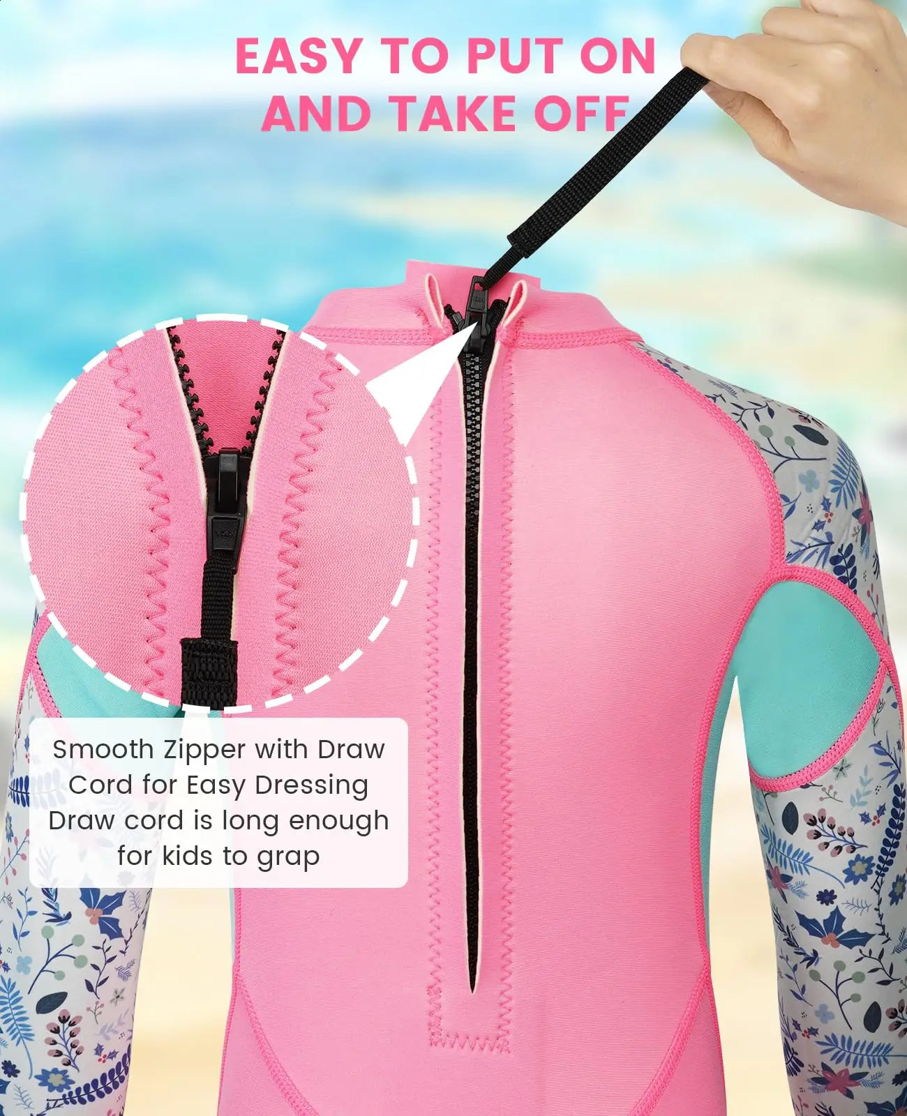 Girl Wetsuit Kids Thermal Swimsuit 2.5mm Neoprene Rash Guard Children One Piece Swimwea All in One Sunsuit Sun Protection UV 50 250304
