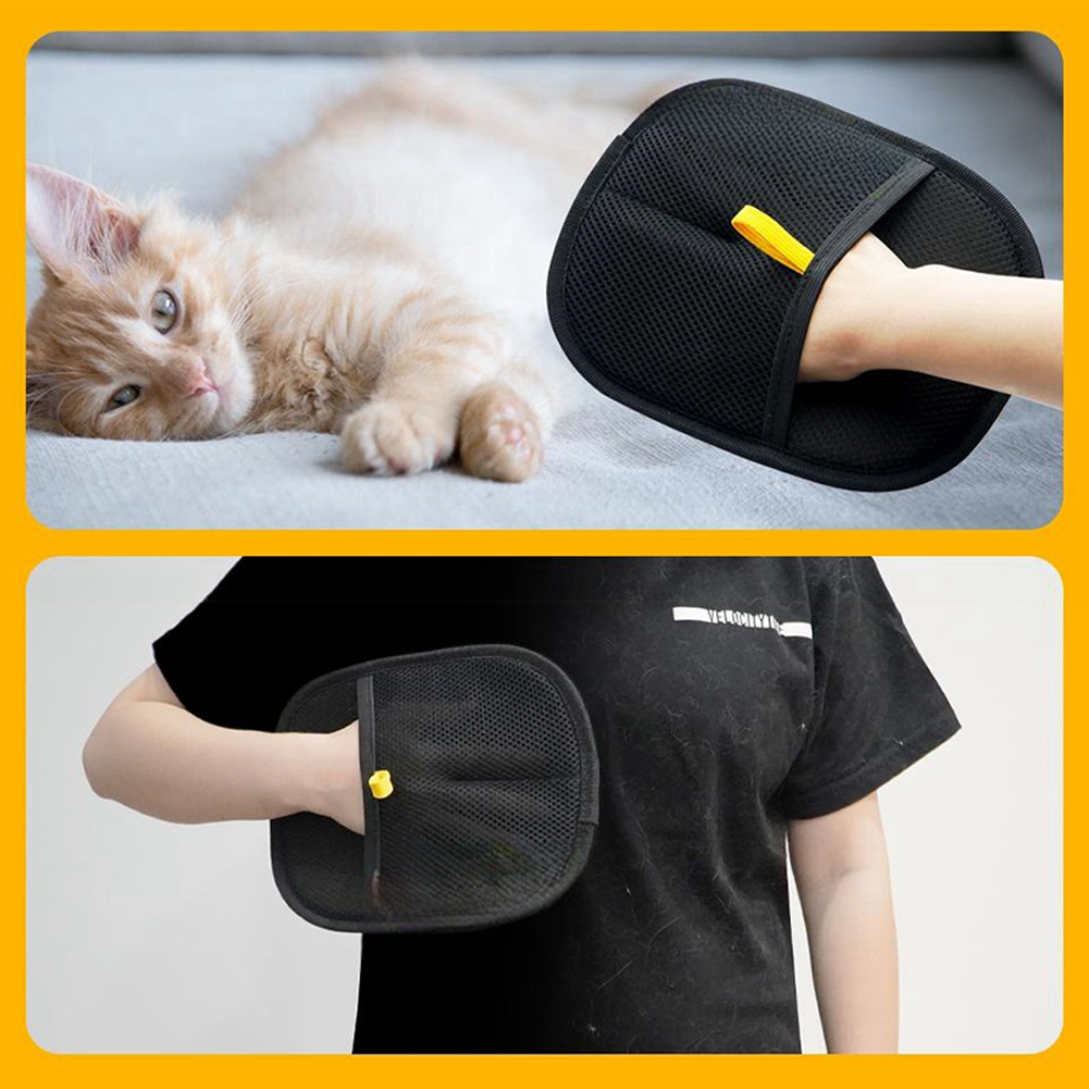 Double Sided Grooming Gloves for Pets Quick Pet Hair Remover Mitt Static Removal Gloves for Clothes Sofa Couch