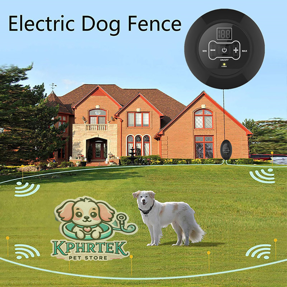 For 3 Dogs Wireless Electronic Pet Fence Invisible Charging Fence Anti-Loss Electric Shock Barking Device