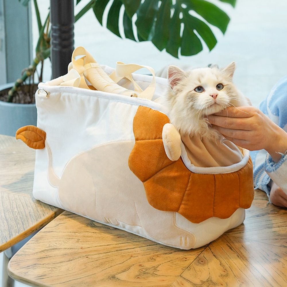 Lion Design Soft Cat Carriers Safety Zippers Adjustable Portable Pets Handbag Breathable Comfortable Travel Dog Tote Bag Travel