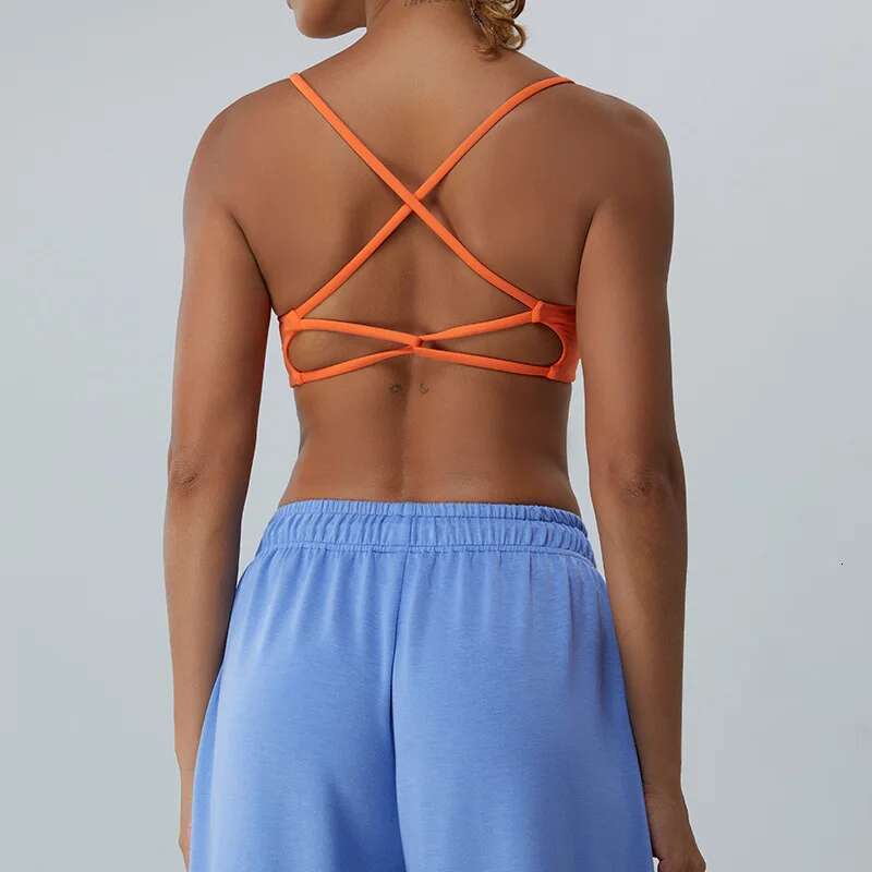 Sports Ladies Bra Sexy Criss Cross Straps Back High Support Impact Yoga Underwear Running Fiess Push Up Padded Bralette Kl-My