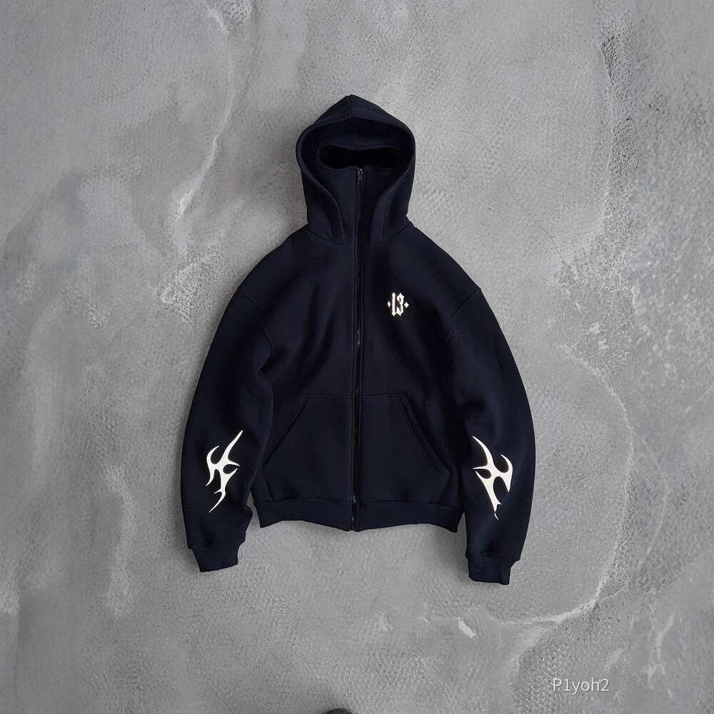 International Station American Street Ninja Masked Men's and Women's Black Style 3D Printed Hoodie