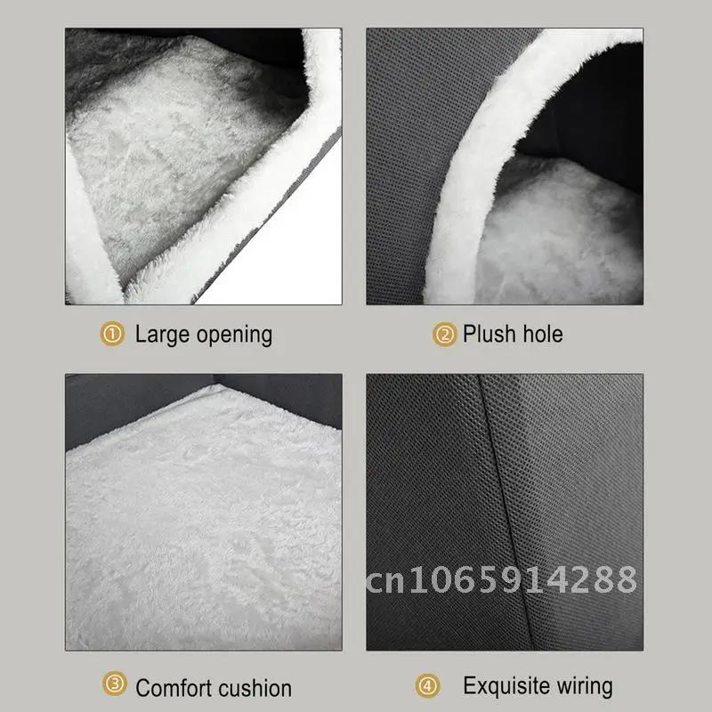 Indoor Dog House Soft Cozy Foldable Cat Cube Sleeping Warm Layer Kennel Double Condo Cats Small Nest For Cat Medium House