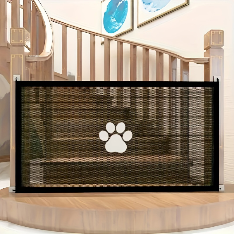 Expandable Safety Pet Gate - Durable PE Mesh Gate For Indoor Outdoor Use, Adjustable, Portable, Easy Install, Stair Barrier