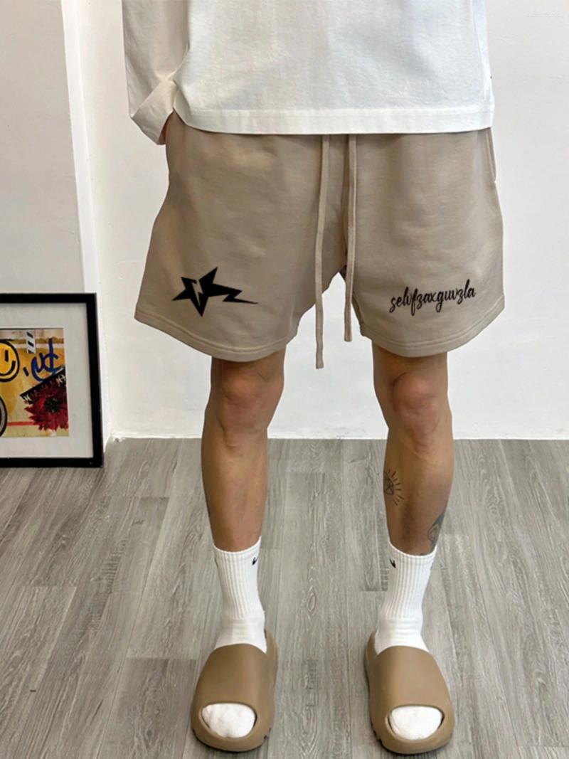 Mens Shorts Layered Look Pants Brand Star Ins Printed Casual Loose Summer Basketball Sports Straight Five-point Pants