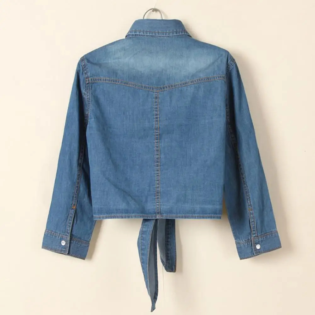 Summer womens short jacket with collar half sleeve single breasted lace solid color decal pocket 250226