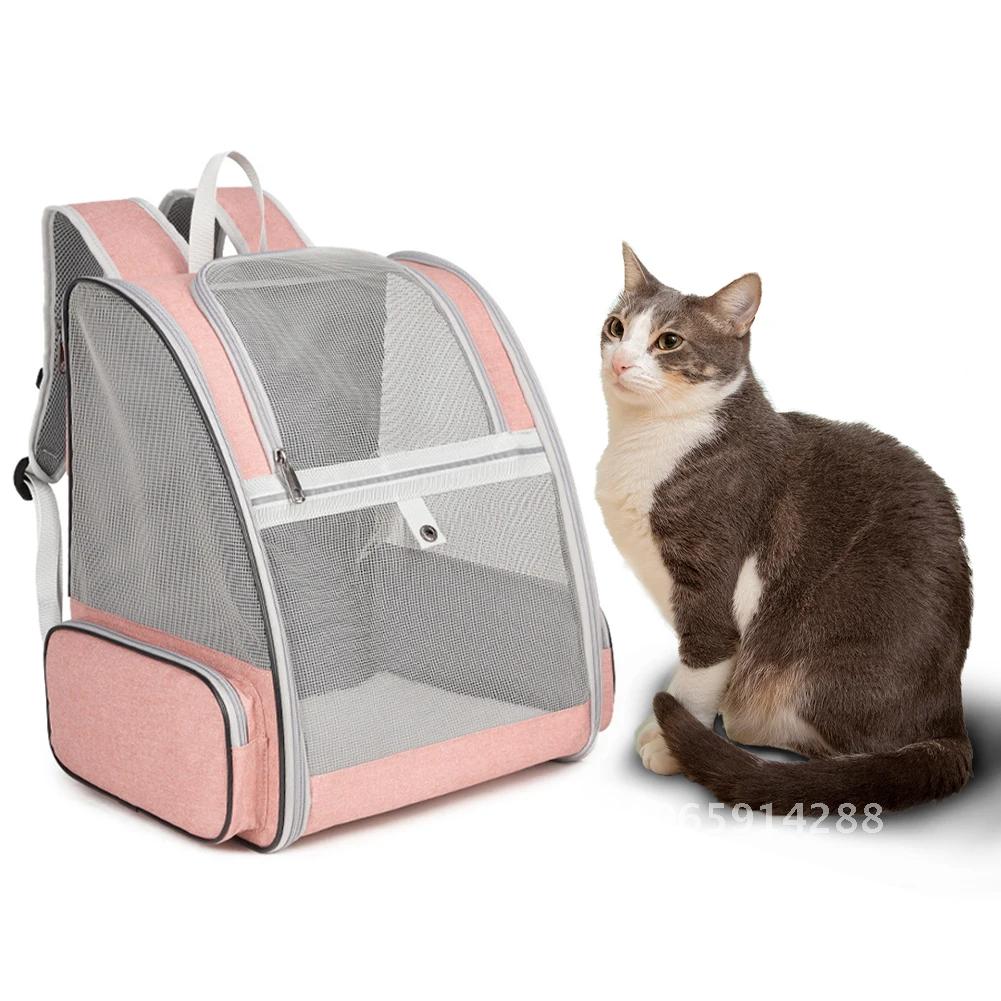 Pet Cat Bag Breathable Canvas Portable Cat Backpack Outdoor Carrying Cats Puppy Bag Pet For And Transport Supplies Travel