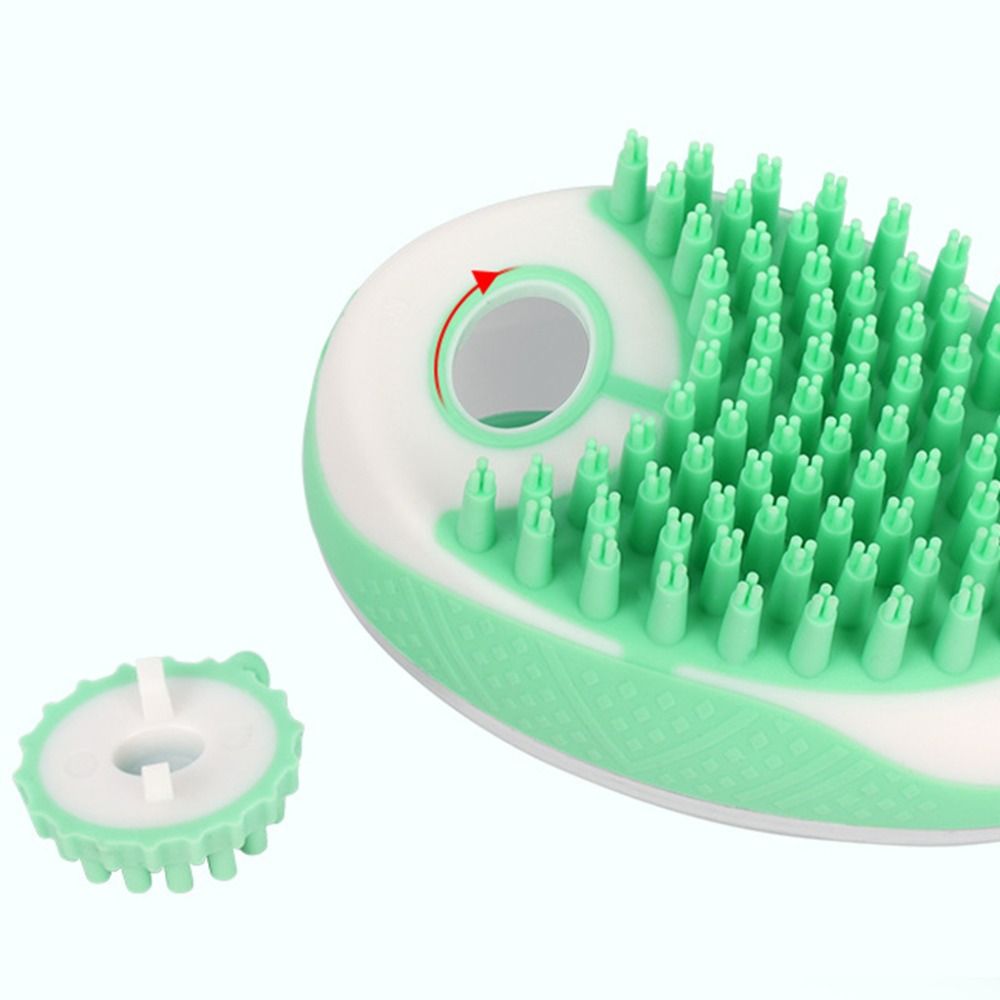 Professional with Shampoo Dispenser Dog Bath Brush Comb 2 In 1 Quiet Cat Massage Brush Portable Non Slip Pet Shower Comb Puppy