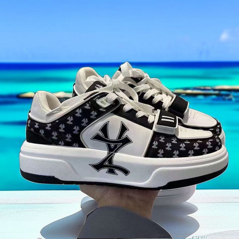 2025 Designer Wearing Lulang and increasing the height of thick soles, Instagram style, niche letter design shoes for men, ulzzang, contrasting colors