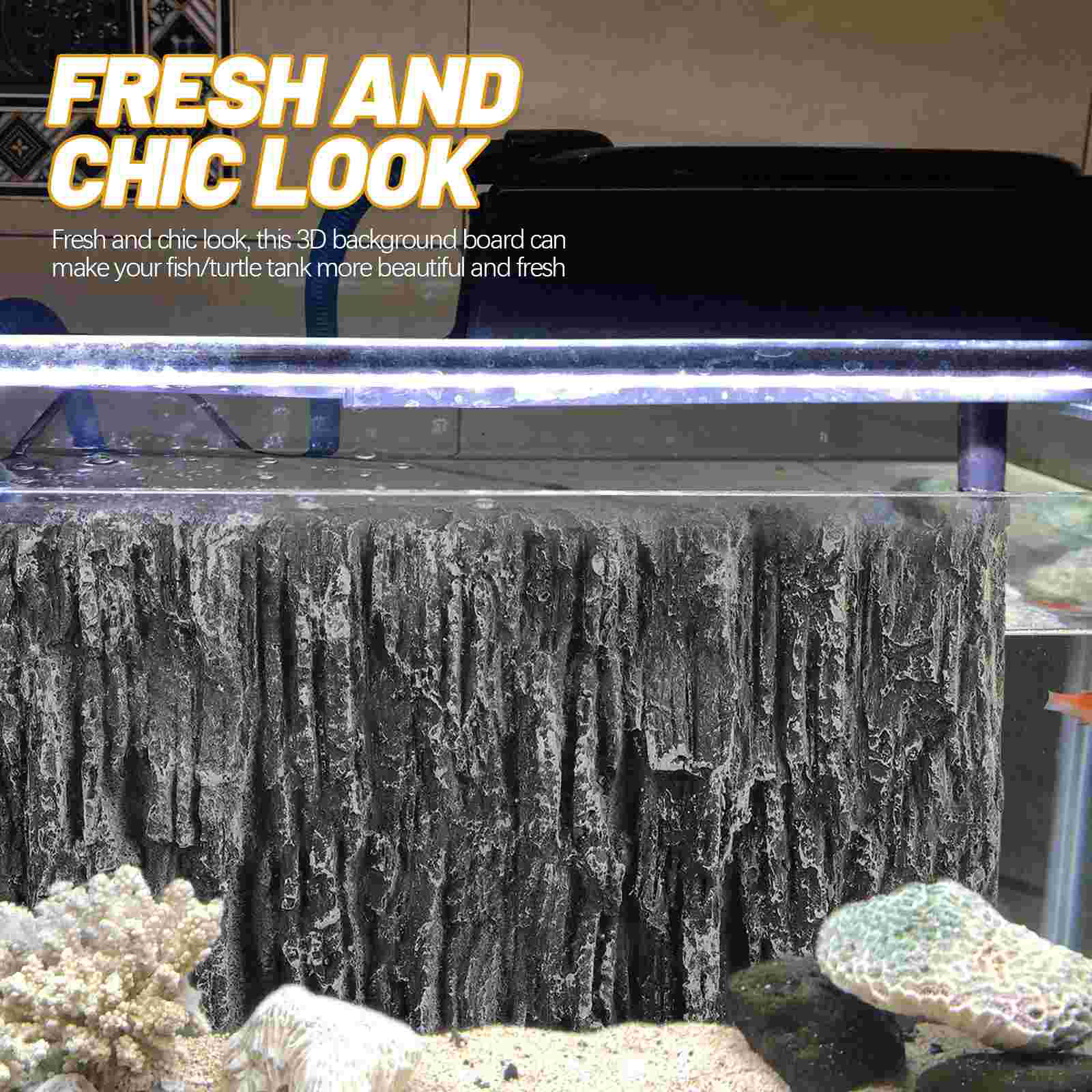 Terrarium Background Rock Aquarium Backgrounds Reptile for Turtle Tank Decorative Landscape Photography