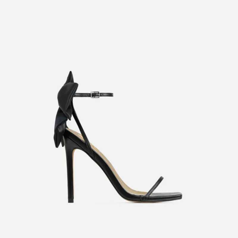 Luxury bow strap high heels summer open toe sandals suitable for womens parties wedding shoes bridal high heels sexy pump design sandalsXJ2500305