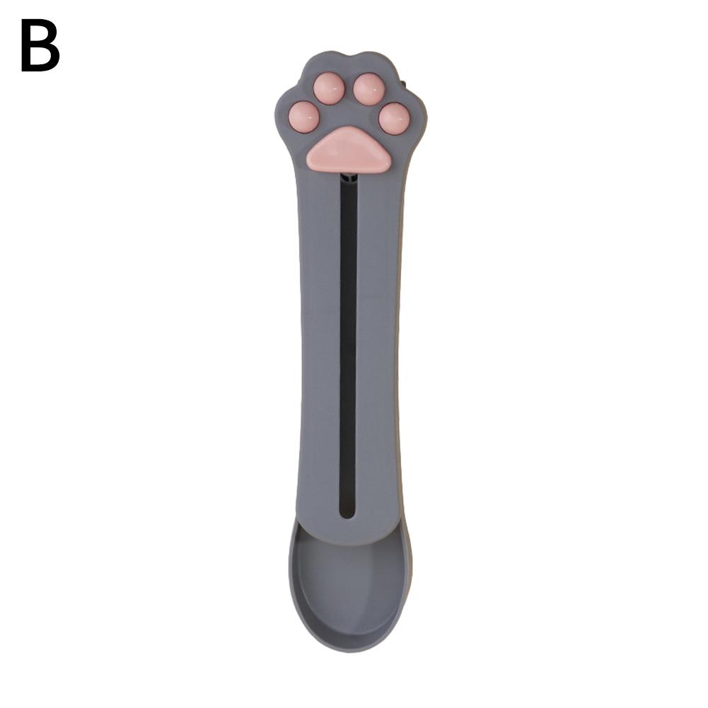 Cat Squeeze Feeder Pet Snack Feeding Spoon Pink Gray Tool Squeezer 1pc Cream Travel Portable Snack Feeding Pet X7K9
