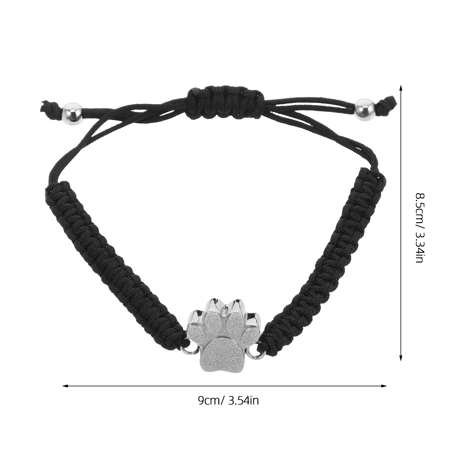 Pet Cremation Bracelet Jewelry for Ashes Dog Keepsake Souvenir Urns Braided Print