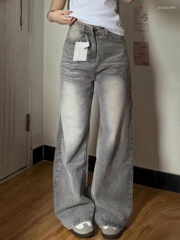 Women's Jeans Y2k Vintage Baggy Woman High Street Fashion Washed Denim Pants Harajuku Kpop Streetwear Trousers Japanese 2000s Pantalones S-2XL