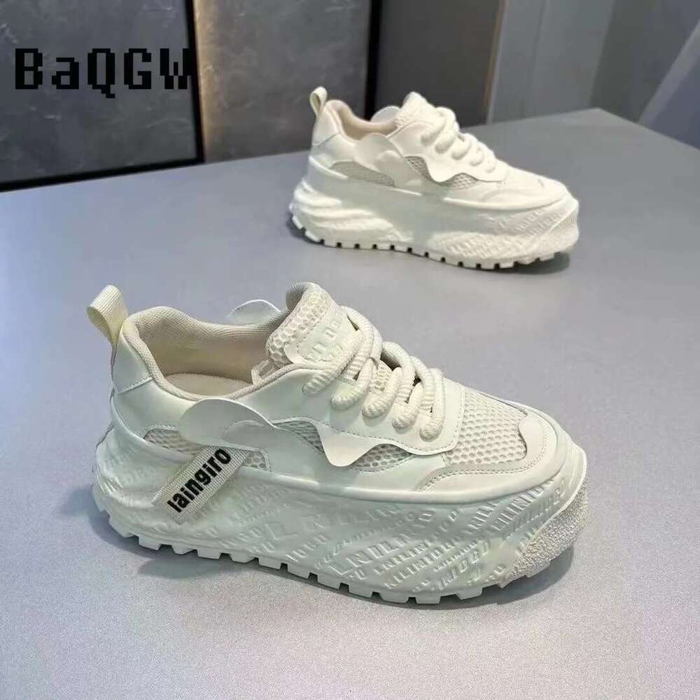 Color Block New Letter Design Chunky Sneaker for Men Board Fashion Casual Upper Height Increased Flat Platform Shoes