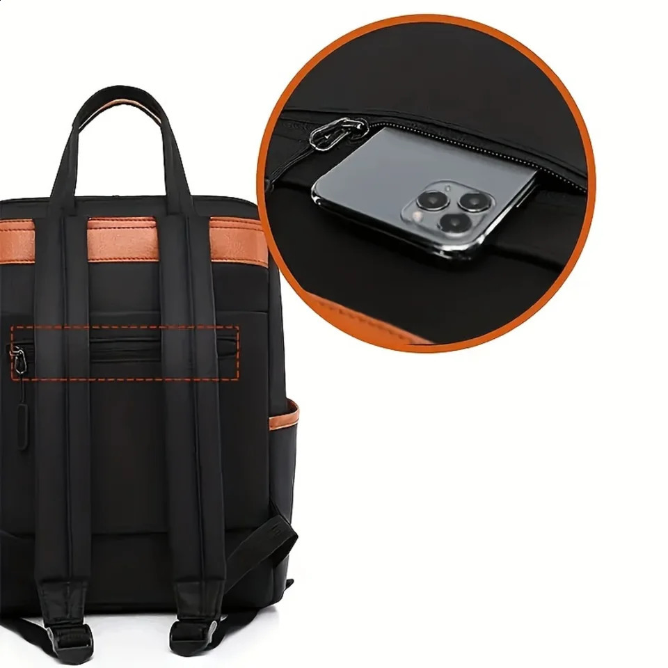 Ship from US MultiPocket Large Capacity Preppy Backpack Oxford Lightweight Laptop Campus Daypack Business Travel Bag 250304FBB