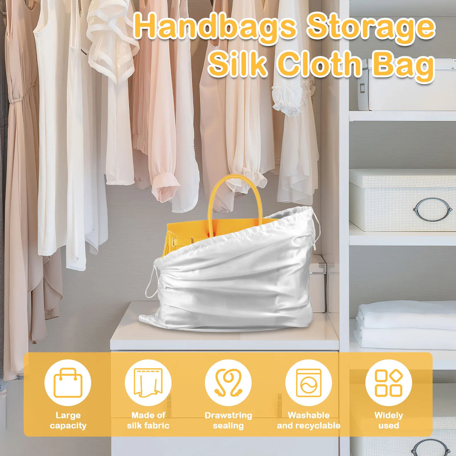 Ship from US Dustproof drawstring bag Cinch storage soft breathable cloth travel gym party 50x45 250305FBB