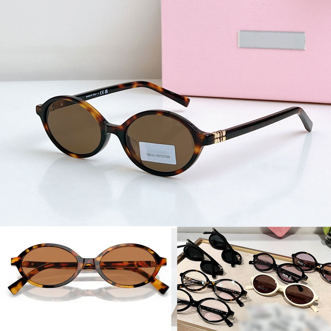 designer mu 04zs sunglasses italian luxury fashion tri r 04z oval sun glasses men and women tortoise brown nerd with box miumiu miumiue mius mius muimuu mui mui 098J
