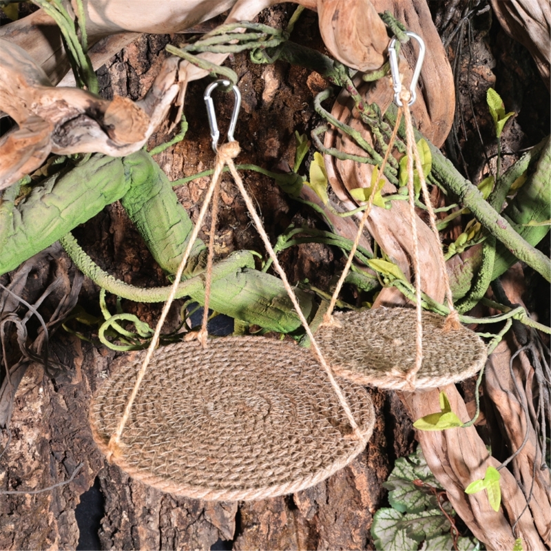 Woven Reptiles Hammock Climbing and Resting Place Hanging Bed for Lizards and Small Animal Easy Install for Terrariums