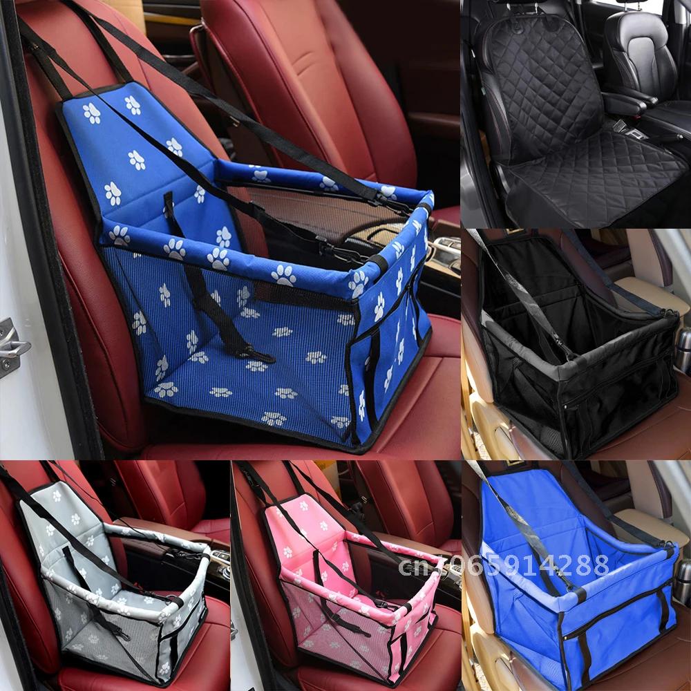 Dog Car With Seat, Oxford Breathable Folding Soft Washable Travel Bag Travel Cats, Safety Booster For Pet Leash Bag Carrier