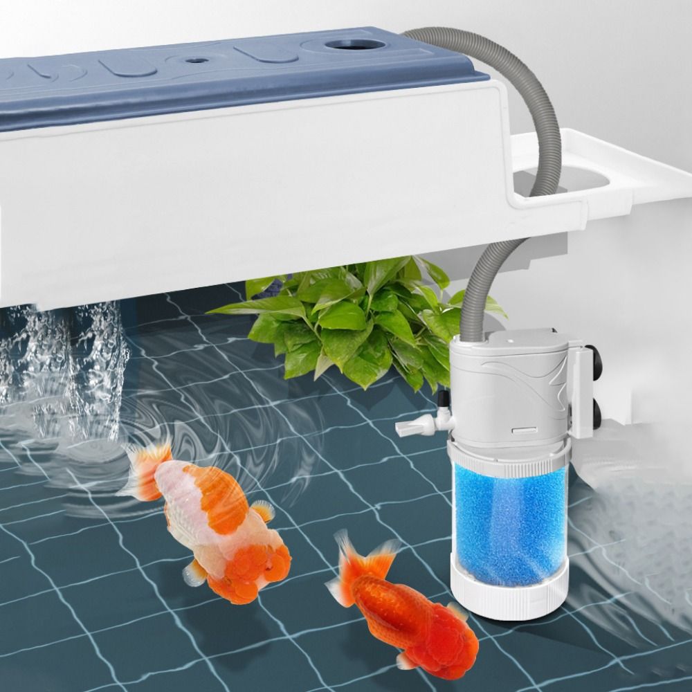 Silent Fish Tank Submersible Filter Plastic 8W/15W Aquarium Filter Pump Water Circulation Pump Removable Fish Poop Collector