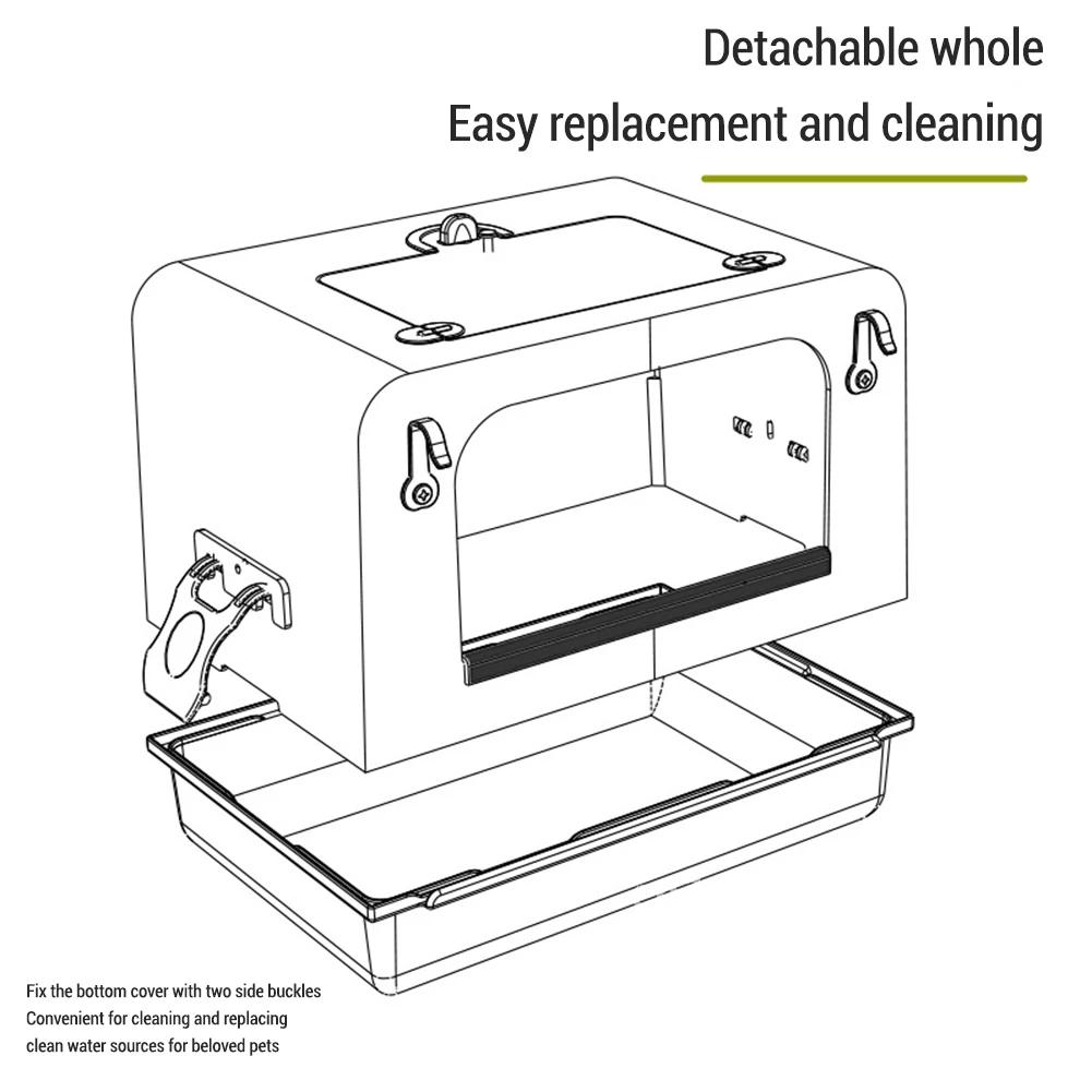 Bird Bath Box Bird Cage Detachable Bathtub Shower Box Bath Acrylic Box for Transparent Supplies Clear Hanging For Parrot