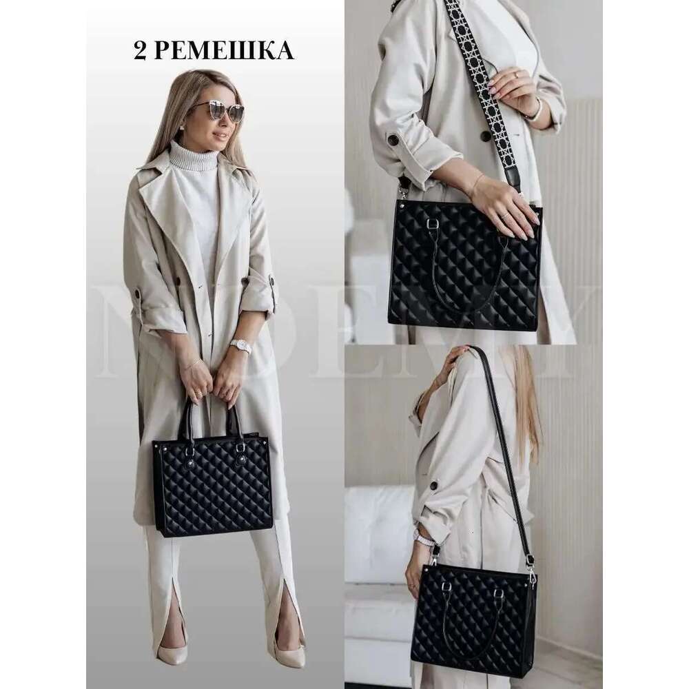 Bag Women 2025 New Korean Version Single-Shoulder Portable Fashion Retro Dia Check Embroidery Underarm Tote Bag