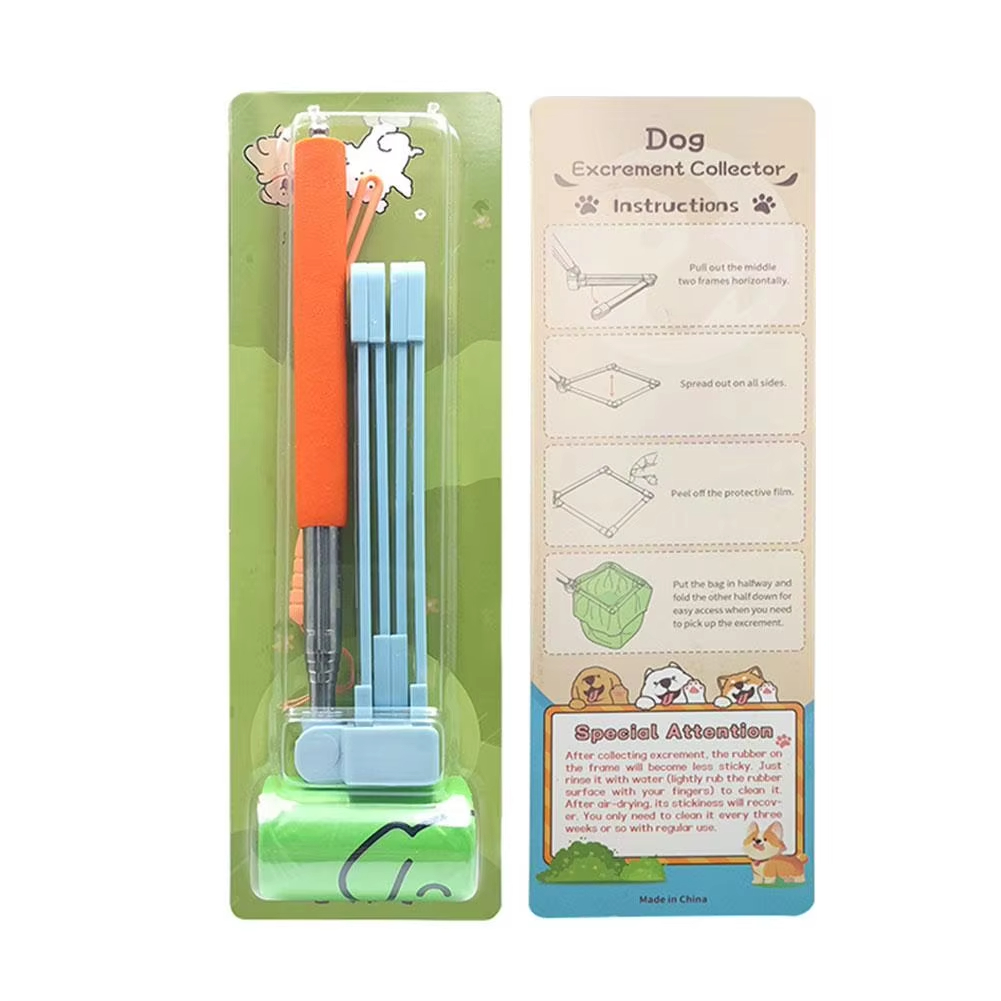 Pet Dog Long Handle Pet Pooper Scooper Foldable Dog Pee Catcher Urine Stick Multifunctional Dog Poop Catcher Waste Cleaning Tool