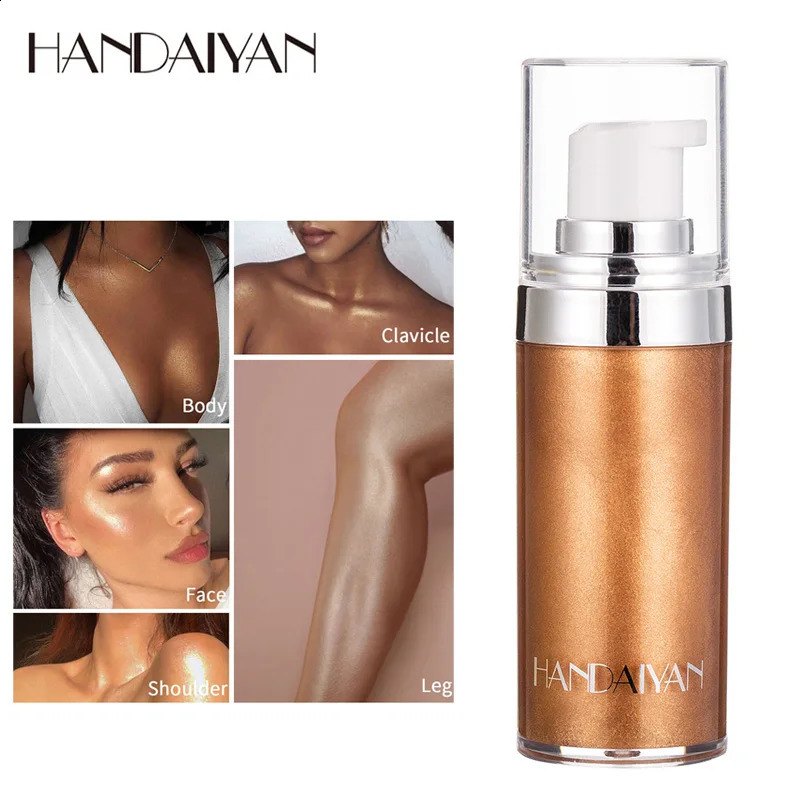 4 Colors Shimmer Spray Highlighter Face Contouring Brighten Body Bronzer Glitter Liquid Highlight Makeup Cosmetic 250219