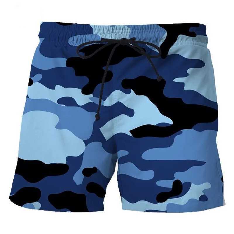 Camouflage 3D printed shorts mens outdoor sports board shorts unisex fashion casual swimming beach pantsXJ250304